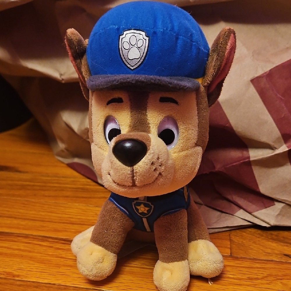 Paw Patrol Plush Police Pup - Blue and Brown